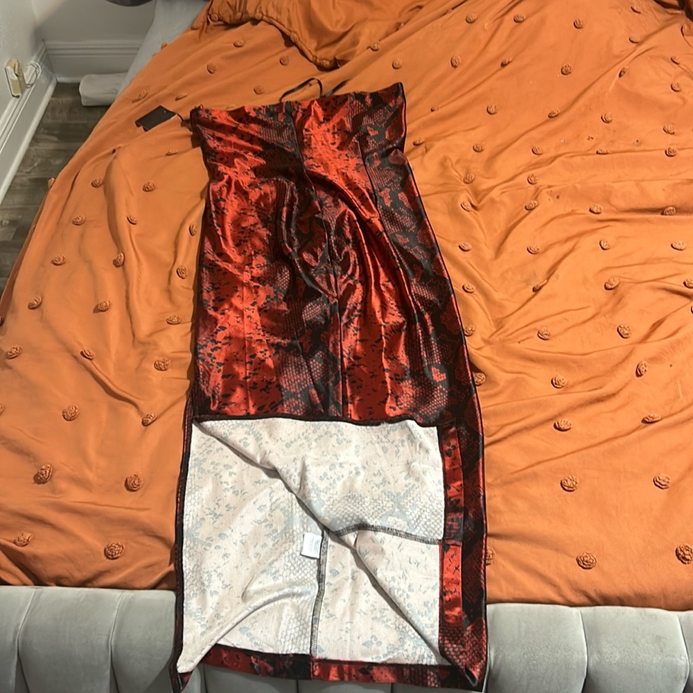 Red and black snakeskin